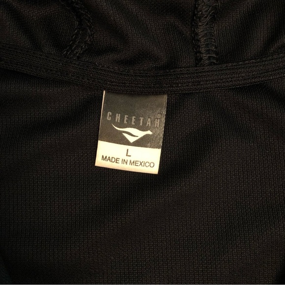 Cheetah Athletic Lightweight Black Hooded Zip-Up Jacket Size L - Picture 5 of 6